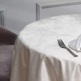 54"x54" Ivory Premium Velvet Square Tablecloth, Reusable Linen