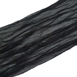 20ft Black Gauze Cheesecloth Fabric Wedding Arch Drapery, Window Scarf Valance, Boho Decor