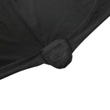 6ft Black Open Back Stretch Spandex Table Cover, Rectangular Fitted Tablecloth