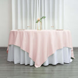 90"x90" Blush Square Polyester Table Overlay