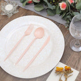 50 Pack | Blush Pink Premium Plastic Silverware Set