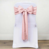 5 PCS | 6 x 108 inches Polyester Chair Sash - Rose Gold | Blush