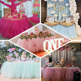 21FT | 4 Layer Tulle Tutu Pleated Table Skirts