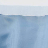 17FT Dusty Blue Curly Willow Taffeta Table Skirt