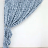 8ftx8ft Dusty Blue Satin Rosette Event Curtain Drapes, Backdrop Event Panel