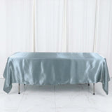 60"x102" Dusty Blue Smooth Satin Rectangular Tablecloth