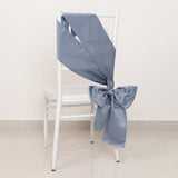 5 Pack Dusty Blue Lamour Satin Chair Sashes, Chair Bows - 6x106inch