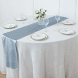 12Inch x 108Inch | Dusty Blue | Premium Velvet Table Runner