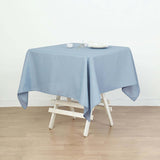 Dusty Blue Polyester Square Tablecloth 70"x70"