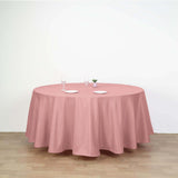 108" Dusty Rose Polyester Round Tablecloth