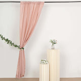 2 Pack Dusty Rose Polyester Event Curtain Drapes, 10ftx8ft Backdrop Event Panels With Rod Pockets