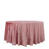 120Inch Dusty Rose Seamless Premium Velvet Round Tablecloth, Reusable Linen