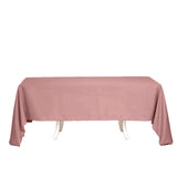 60"x102" Dusty Rose Polyester Rectangular Tablecloth