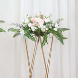 2 Pack | 32inch Gold Geometric Crisscross Metal Frame Flower Stands