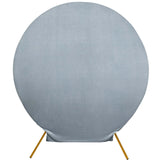 7.5ft Dusty Blue Soft Velvet Fitted Round Wedding Arch Cover