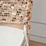 Blush / Rose Gold Big Payette Sequin Chiavari Chair Slipcover