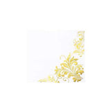 20 Pack | 3 Ply Metallic Gold Intricate Design Paper Dinner Napkins | Wedding Cocktail Napkins