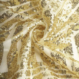 8ftx8ft Gold Geometric Sequin Event Curtain Drapes with Satin Backing, Seamless Opaque Sparkly