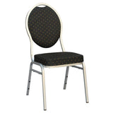 Gold Satin Rosette Spandex Stretch Banquet Chair Cover, Fitted Slip On Chair Cover