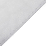 60"x102" Silver Polyester Rectangular Tablecloth