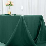 90x156inch Hunter Emerald Green 220 GSM Seamless Premium Polyester Rectangular Tablecloth