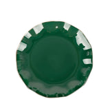 10 Pack | 6inch Hunter Emerald Green Round Plastic Dessert Plates, Disposable Tableware#whtbkgd