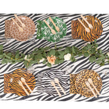 60 Pcs Animal Safari Print Disposable Dinnerware Set, Jungle Theme