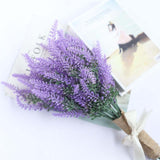 4 Bushes | 14inch Artificial Lavender Lilac Flower Plant Stems Greenery Bouquet