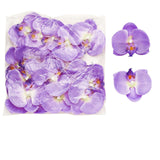 20 Flower Heads | 4inch Lavender Artificial Silk Orchids DIY Crafts