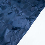 72x72inch Navy Blue 3D Leaf Petal Taffeta Fabric Table Overlay