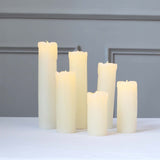 Set of 6 | Warm White Flameless Flicker Battery Operated Pillar Candles