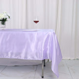 60"x102" Lavender Lilac Smooth Satin Rectangular Tablecloth