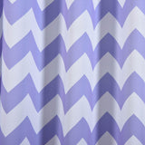 2 Pack | White/Lavender Lilac Chevron Print Thermal Room Darkening Blackout Window Curtain