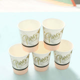 24 Pack | Blush/Rose Gold Marble 9oz Paper Cups, Disposable Cups For Party and All Purpose Use