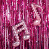 8ft Fuchsia Metallic Tinsel Foil Fringe Doorway Curtain Party Backdrop
