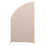 8ft Nude Spandex Fitted Wedding Arch Cover For Half Moon Top Chiara Backdrop Stand