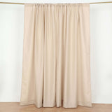 2 Pack Nude Polyester Event Curtain Drapes, 10ftx8ft Backdrop Event Panels With Rod Pockets 130 GSM