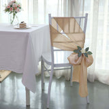 5 Pack | Nude Satin Chair Sashes | 6x106inch