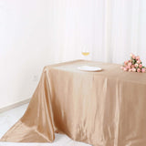 90x132inch Nude Satin Seamless Rectangular Tablecloth