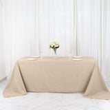 90x132inch Nude Polyester Rectangular Tablecloth