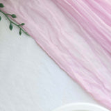 10ft Pink Gauze Cheesecloth Boho Table Runner