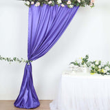 8ftx10ft Purple Satin Formal Event Backdrop Drape, Window Curtain Panel