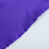 132inch Purple 200 GSM Seamless Premium Polyester Round Tablecloth
