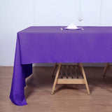 60"x126" Purple Polyester Rectangular Tablecloth