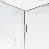 10inch Silver Mirror Acrylic Wedding Card Box with Slot - Wishing Well Money Box for Reception