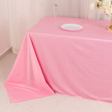 Pink Premium Scuba Wrinkle Free Rectangular Tablecloth, Seamless Scuba Polyester Tablecloth