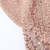 120 inches Rose Gold|Blush Premium Sequin Round Tablecloth