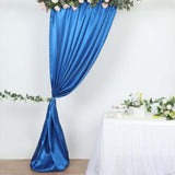 8ftx10ft Royal Blue Satin Formal Event Backdrop Drape, Window Curtain Panel