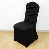 Black Rouge Stretch Spandex Fitted Banquet Slip On Chair Cover