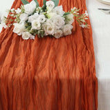 10ft Terracotta (Rust) Gauze Cheesecloth Boho Table Runner